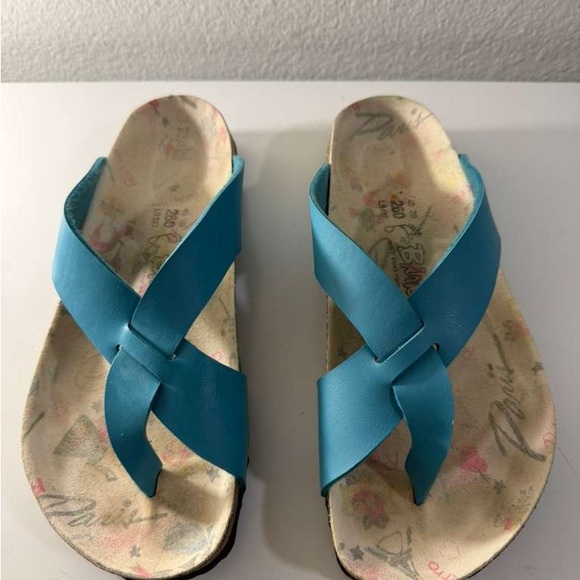 Birkenstock birkis Blue Cross-Strap Sandals - Picture 2 of 8